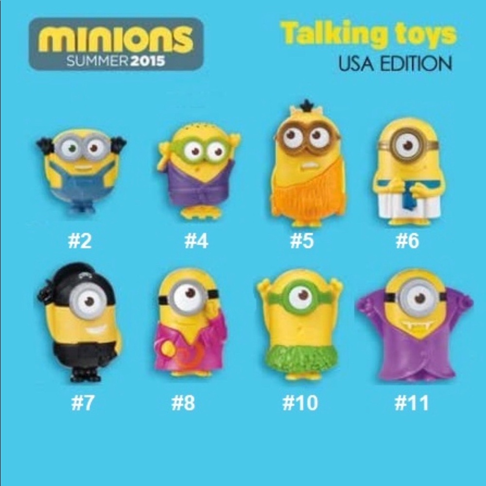 COPY - Minions McDonalds 8 pack 2015 rare sealed